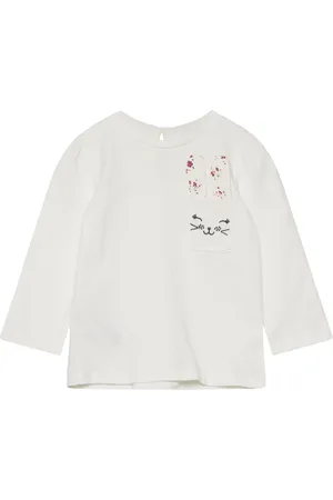 MANGO Printed Long Sleeve T-Shirt White