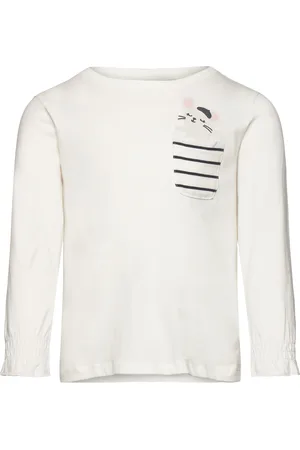 MANGO Printed Long Sleeve T-Shirt White