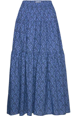 Lollys Laundry Sunsetll Maxi Skirt Blue