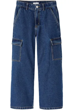 NAME IT Nkfrose Hw Wide Cargo Jeans 6190-Bs Noos Blue