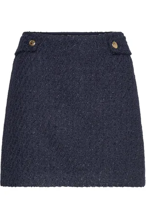 Michael Kors Tweed Mini Skirt Navy