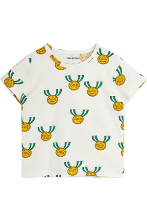 Mini Rodini Medals Aop Ss Tee Grey