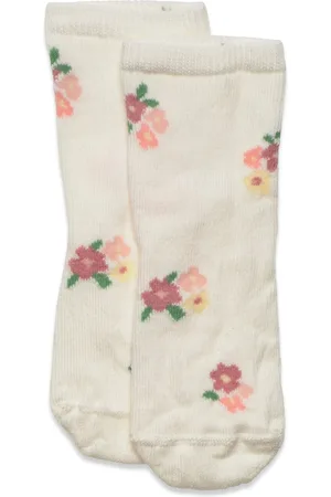 Lindex Sock 4P Solid And Pattern Cream