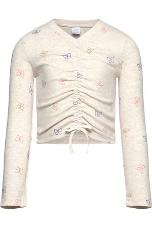 Lindex Top Long Sleeve Embroidery An Grey
