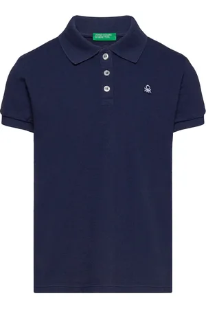 Benetton H/S Polo Shirt Navy
