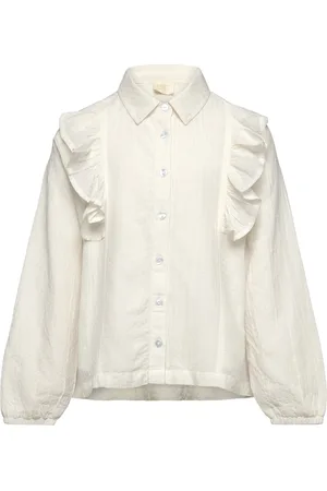 Creamie Blouse Ls Viscose Cream