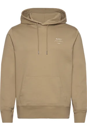 GANT Logo Script Hoodie Khaki