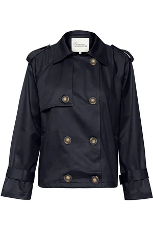 My Essential Wardrobe Miramw Short Trenchcoat Blue