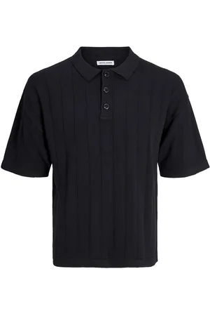 JACK & JONES Jjmarco Knit Ss Polo Jack & J S Black