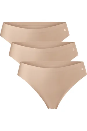DANISH ENDURANCE Invisible Thong 3 Pack Beige
