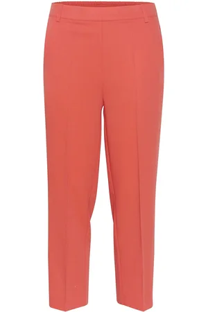 Kaffe Kasakura Hw Cropped Pants Red