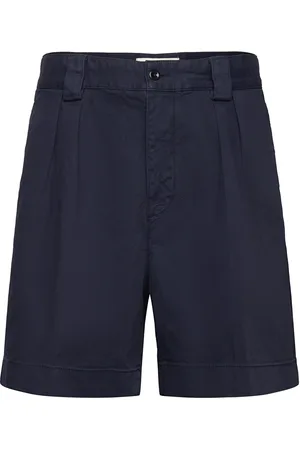 GANT Pleated Twill Chino Shorts Blue