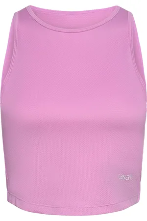 Casall Laser Mesh Crop Top Pink