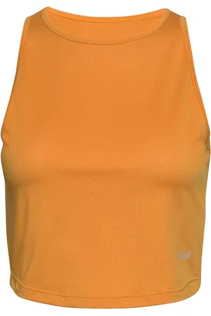 Casall Laser Mesh Crop Top Yellow
