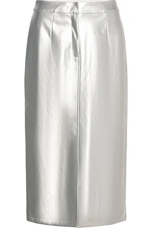 VILA Visilver Hw Coated Skirt/Ls Silver