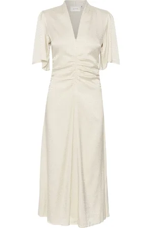 Gestuz Brinagz Midi Ss Dress Cream