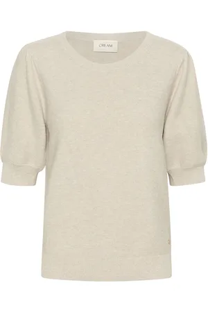 Cream Crsillar Knit Pullover