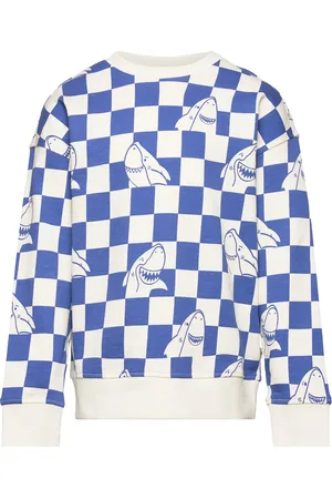 TOM TAILOR Over Artwork Sweatshirt Blue