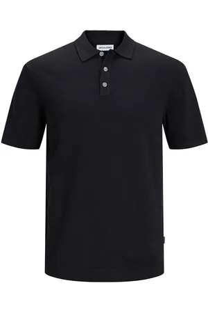 JACK & JONES Jjeemil Knit Polo S/S Sn Jack & J S Black