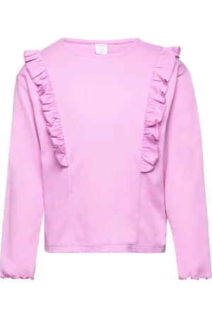Lindex Top Long Sleeve Flounce Pink