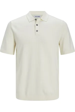 JACK & JONES Jjeemil Knit Polo S/S Sn Jack & J S White