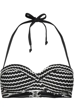 Seafolly Mesh Effect Bustier Bra Black
