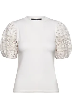 French Connection Rosana Anges Broiderie T Shirt White