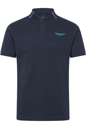 Hackett Am Tipped Polo Navy