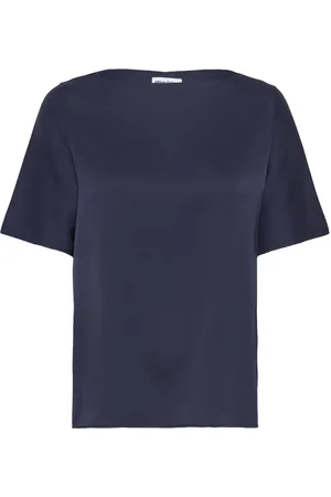 Ahlvar Gallery Yoli Silk Blouse Navy