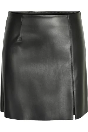 Noisy May Nmclara Penny Pu Hw Slit Skirt Noos Black