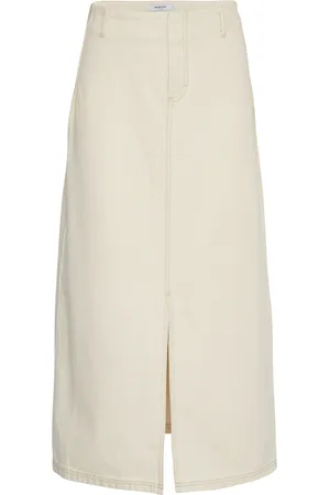 MSCH Mschphelina Ida Hw Denim Skirt Cream