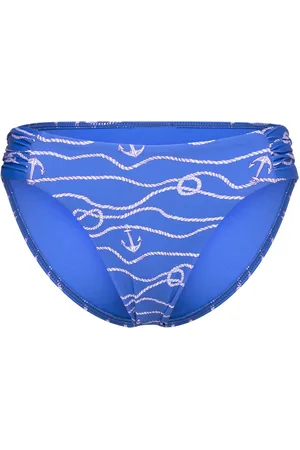 Seafolly Set Sail High Leg Ruched Side Pant Blue