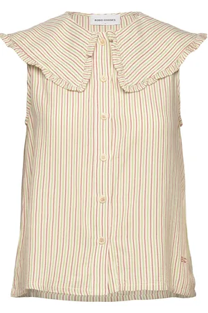 Bobo Choses Striped Over D Collar Sleeveless Shirt Cream