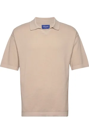 JACK & JONES Jorlinen Blend Knit Ss Polo Sn Jack & J S Beige