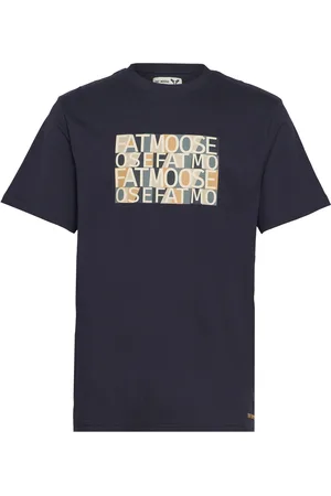 Fat Moose Logo Cotton Tee Navy