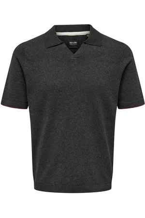 Only & Sons Onsdal Life Reg Ss 14 Resort Polo Knit Grey
