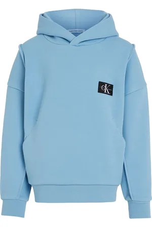 Calvin Klein Pique Modern Comfort Hoodie Blue