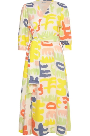 Bobo Choses Carnival Print V-Neck Wrapped Dress Patterned