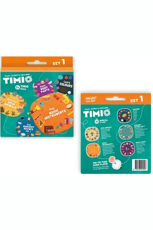 TIMIO Disc Set 1 - Wild Animals, Nursery Rhymes, Colours, Musical And Body Parts Patterned
