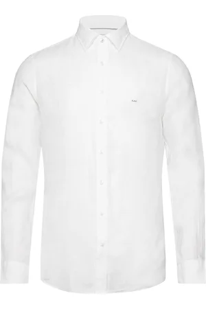 Michael Kors Linen Slim Fit Shirt White