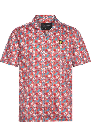 Lyle & Scott Floral Print Resort Shirt Red