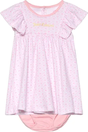 Juicy Couture Jc Aop Dress & Knicker & Bow Set Pink