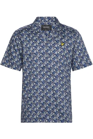 Lyle & Scott Floral Print Resort Shirt Navy