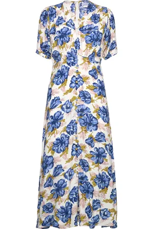 FAITHFULL THE BRAND Bellavista Midi Dress Blue