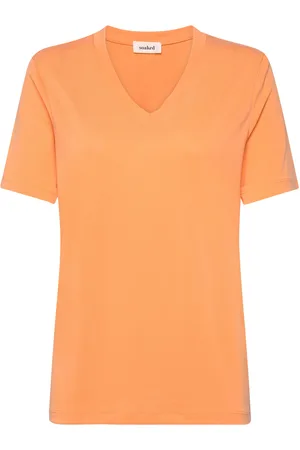 Soaked in Luxury Slcolumbine Loose Fit V-Neck Ss Orange