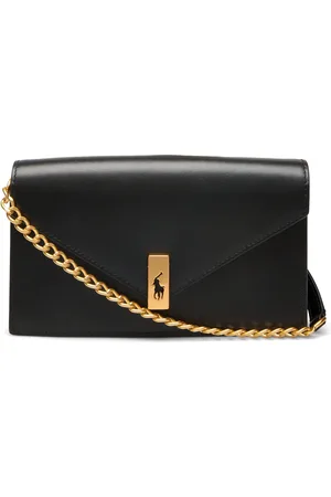 Ralph Lauren Polo Id Leather Chain Wallet & Bag Black