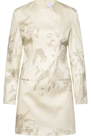 REMAIN Birger Christensen Floral Mini Dress Cream