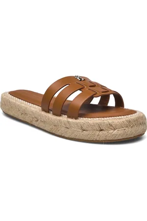 Tommy Hilfiger Authentic Flat Lthr Espadrille Brown