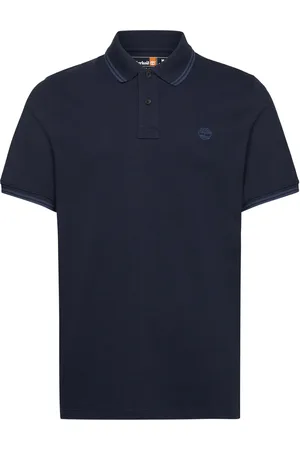 Timberland Tipped Pique Short Sleeve Polo Blue