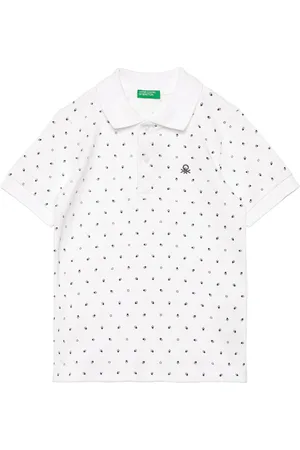 Benetton H/S Polo Shirt White